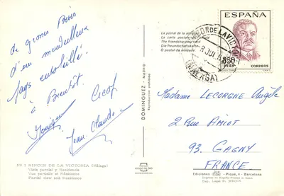Rincon de la Victoria — vista parcial e residência — Edições FISA, Piqué, Barcelona — Verso