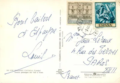 Valle de Aran — paisagens — Ed. Escudo de Oro, n° 1796 — Verso