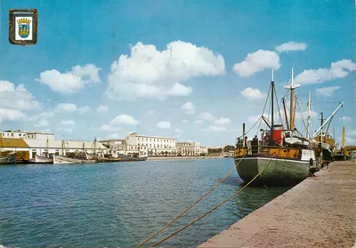 Porto de Santa María — vista parcial do cais comercial — Edições A. Subirats, Barcelona