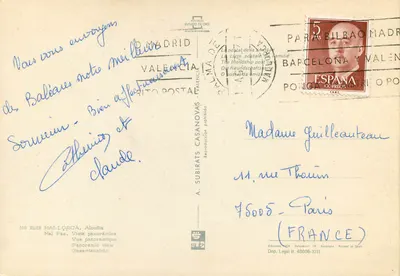 Malorca — Panoramiczny widok Alcudii — A. Subirats — Rewers