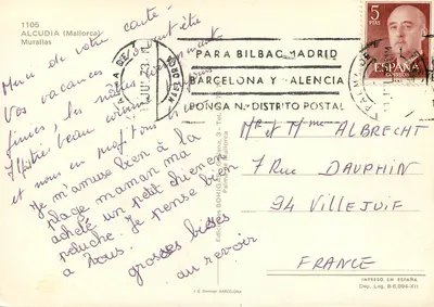 Alcudia — Zamek fortifikacyjny i studnia — Wyd. I.G. Domingo, nr 1105 — Rewers