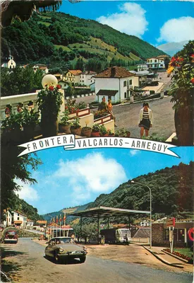 Bilhete postal moderno Navarra Venta Espanola Frontera val Carlos Arneguy