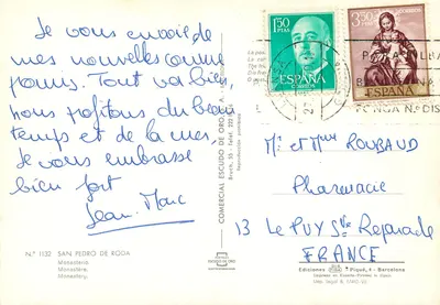 Mosteiro de San Pedro de Roda — Ruínas medievais — Editora PISA, n° 1132 — Verso
