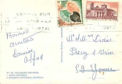 Frontera Valcarlos Navarra — Venda Espanhola e Cerâmica — Éditions Sicilia — Verso