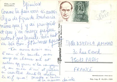 Figuier de barbarie — Mallorca — Éditeur NUM.-2.480 — Rewers