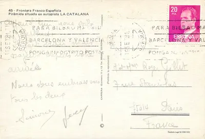 Granica francusko- Hiszpańska — Le Perthus - La Junquera — Restauracja Duran — Rewers