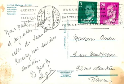 Plaża w Palma de Mallorcie — widok częściowy — ILLETAS, N° 804 — Rewers