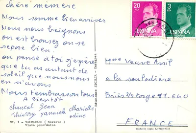 Valcarlos (Navarra) — vista panorâmica — Edições Sicilia — Verso