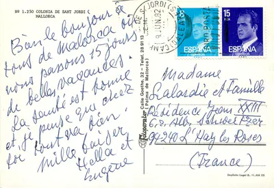 Colonia San Jordi — port z łodziami — wydawca Coop. de Mallorca, n° 1.250 — Rewers