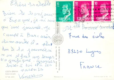 Cala Llevanto — Costa Brava — editor Wercrom S.A. n° GE.4014 — Verso