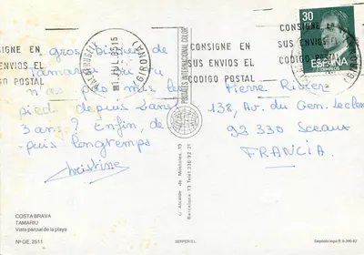 Costa Brava — Tamariu — SERPER S.L. N° GE.2511 — Rewers