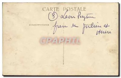 Grupo de soldados — em uniforme militar — Carte postale n°3 — Verso
