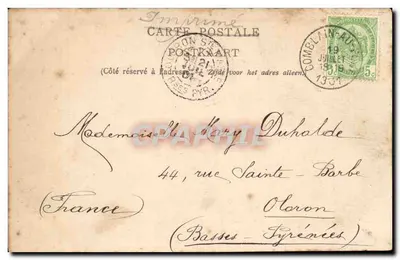 Grupo de ovelhas na montanha — Ardennes belga — Lucy Dombret em Comblain — Verso