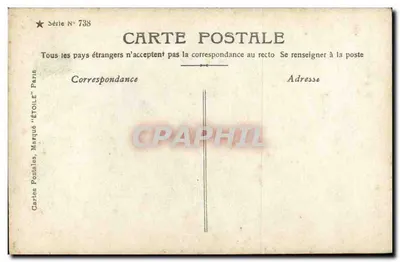 Dois jovens amantes — cena íntima — Étoile, Série N° 738 — Verso