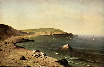 Costa rochosa — vista marítima — editor R.G. Soudkovsky, Calme
