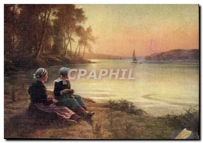 Duas mulheres à beira do rio Oder — cena de margem — G. MAPONIEZ, Paris