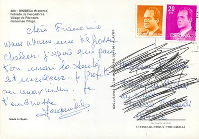 Binibeca (Menorca) — Vila de Pescadores — Éditeur Alayor, n° 388 — Verso