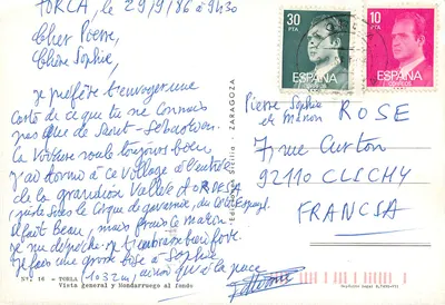 Torla — Vista geral e Mondarruego ao fundo — Éditions Sicilia, n° 16 — Verso