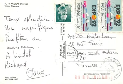 Aguilas — widok z powietrza i port — wydawca Postales New Galliana S.L., n° 10 — Rewers