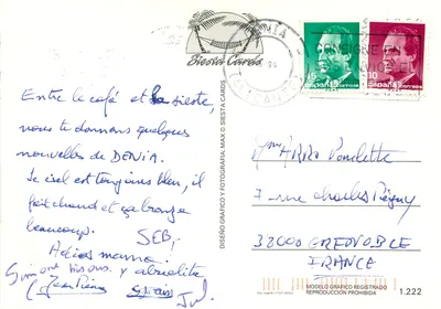 Barcos de pesca em Deiva — Costa Blanca — Siesta Cards — Verso