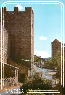 L'Ainsa — vista do castelo e da torre da igreja — Edições Sicilia Zaragoza, n°32