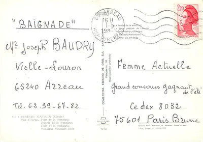 Vall d'Aran — vacas no lago — editor ESCUDO DE ORO, n° 5 — Verso