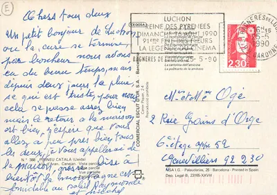Canejan — aldeia pirenéu — Comercial Escut D'Or, S.A. — Verso