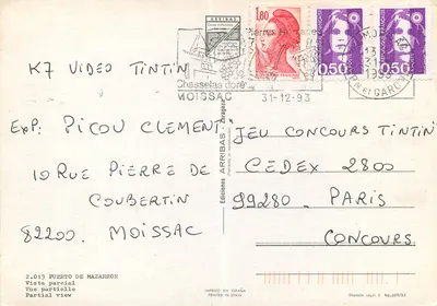 Porto de Mazarrón — vista parcial — Éditions Arribas, n° 2.013 — Verso