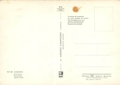 अल्जिरिस — एक सामान्य रूड़ — A. Subirats Casanovas, संख्या 23 — पीछे