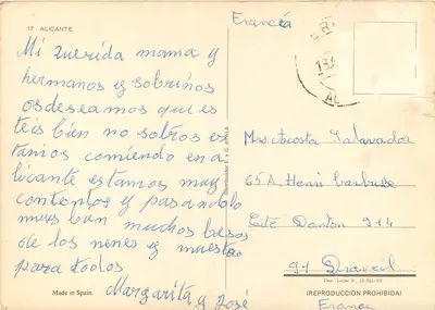 Alicante — vista panorâmica — Distribuidor E. y G. Ayala — Verso