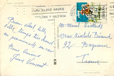 Alicante — La Albufereta — Comercial Vipa-Alicante n°1402 — Verso