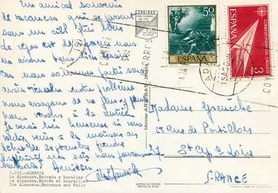 La Alcazaba. Wejście i Mury — Wydawnictwo Arribas, n° 2.035 — Rewers