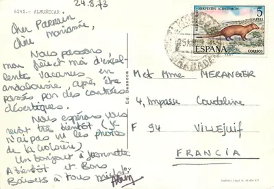Almuñécar — Costa do Sol — Ed. Beascoa n° 6241 — Verso