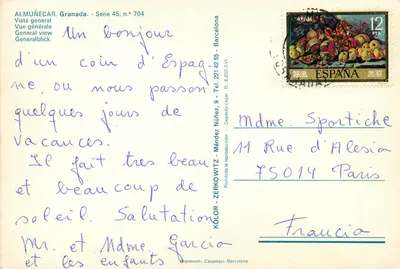 Almuñécar — Widok ogólny — KOLOR - ZERKOWITZ - Barcelona, n° 704 — Rewers