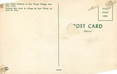 Crianças Mèo no vilarejo de Sam Thong, no norte do Laos — 92566 — Verso