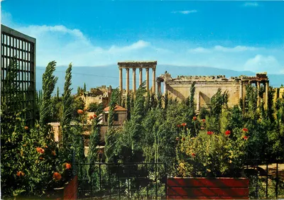 Baalbeck — Vista Geral — Imprimida na Itália