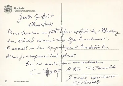 Alpbachtal — procesja ozdobionych krów — Alpbatrieb, Kraj Księstwa Liechtensteinu, n°80 — Rewers