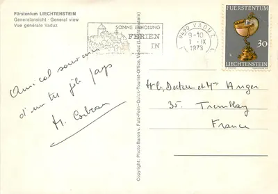 Ogólny widok Vaduz — Kraj Liechtensteina — Foto Baron v. Falz-Fein — Rewers