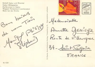 Vaduz — Liechtenstein — S. Eberle, Ansichtskarten-Verlag, Nr.1261 — Verso