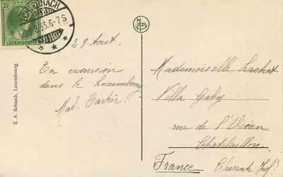 Mała Szwajcarię Luksemburska — Hallerbach — wydawca N.ELS, numer seryjny nie widoczny — Rewers