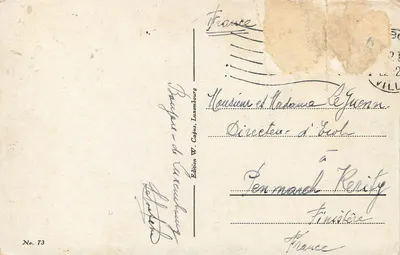 Luxemburgo. A Ponte Passerelle e o Ponte Adolphe — Edição W. Cagius, n° 73 — Verso