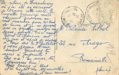 Luxembourg — Faubourg du Grund — wydawca nieznany — Rewers