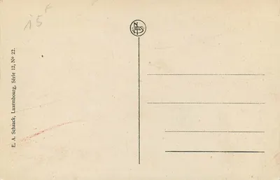 Lussemburgo — Faubourg du Grund e Ville Haute — E. A. Schraack, Serie 12, No 22 — Verso