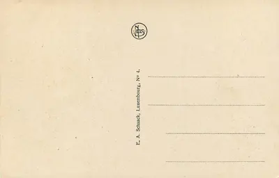 Luxemburgo — Faubourg du Grund e Cidade Alta — E. A. Schaack — Verso