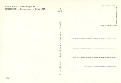 Las Hallerbach — Promenada H. Beaufort — E. A. Schaack, n°1245 — Rewers