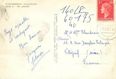 Wasserbillig (Luksemburg) — Ogólny widok — COMIER IMP. MACON (S.-et-L.) — Rewers