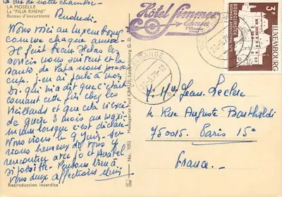 A Mosela — Visão noturna quarto — Hotel Simmer, Ehnern — Verso