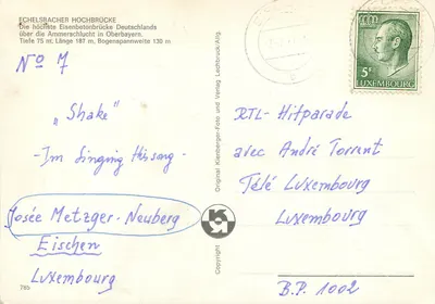 Echelsbacher Hochbrücke — 'Shake' — Kienberger-Foto und Verlag — Verso