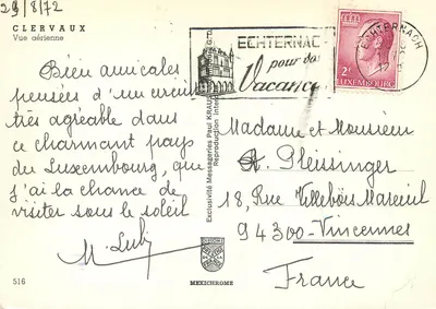 Echternach — Vista aérea — IRIS — Verso