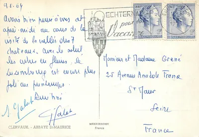 Abadía San Mauricio — Clervaux — Mexichrome Francia — Reverso